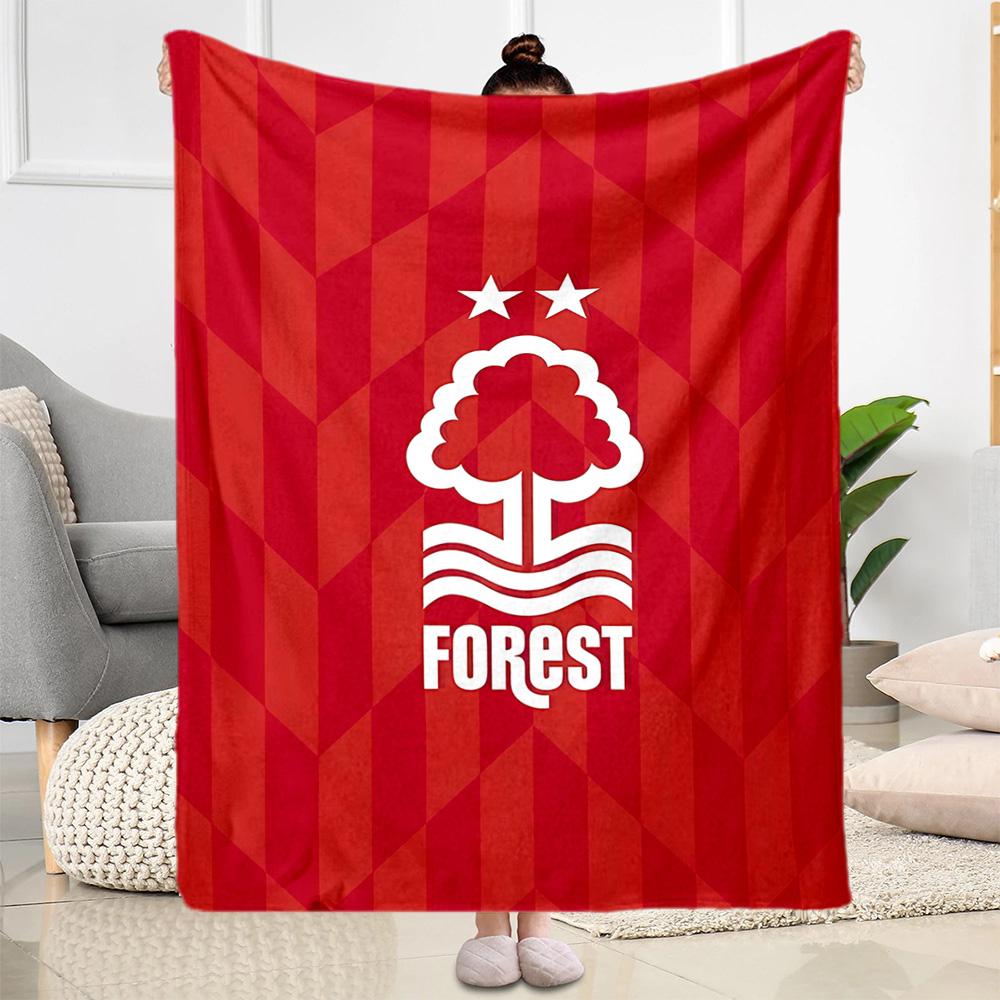 Red Tree Forest Logo Flannel Blanket-Soft and Suitable for Sofas,Beds,Offices,Travel,All Seasons,Great Gift for Holidays and Birthdays.