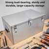 Stainless Steel Toolbox Industrial Grade Storage Case Professional Large Capacity Rectangular Tools Box Hardware Tools Organizer