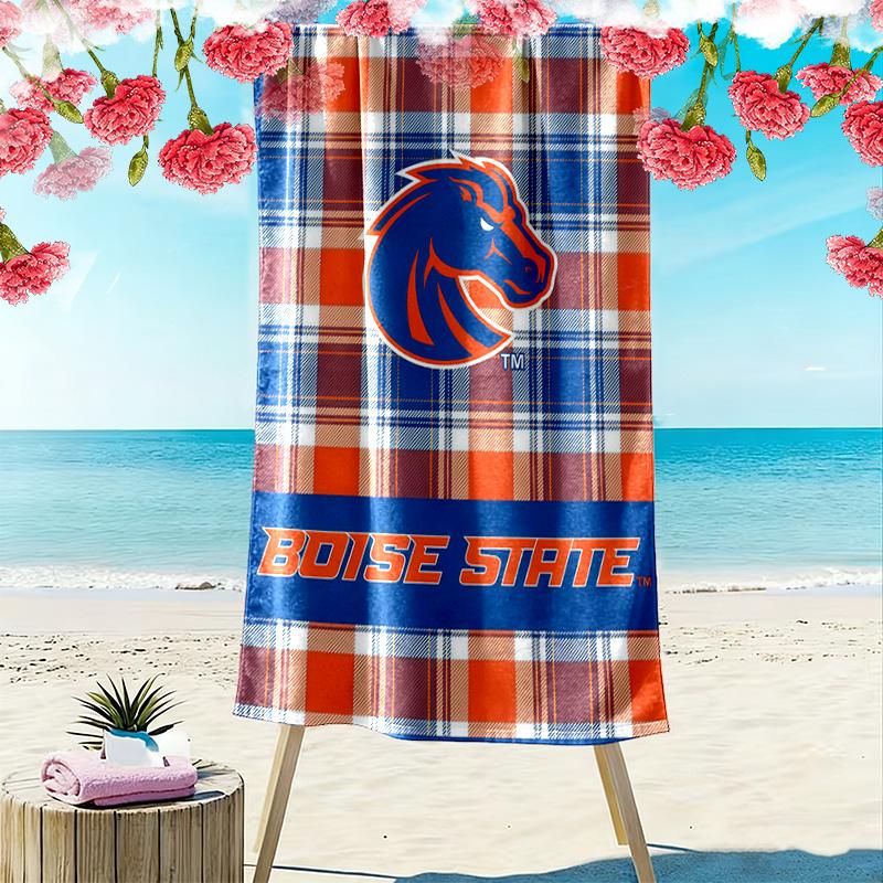 Boise State Broncos Print Beach Towel, Large Soft Quick Dry Towel for Beach Camping Swimming