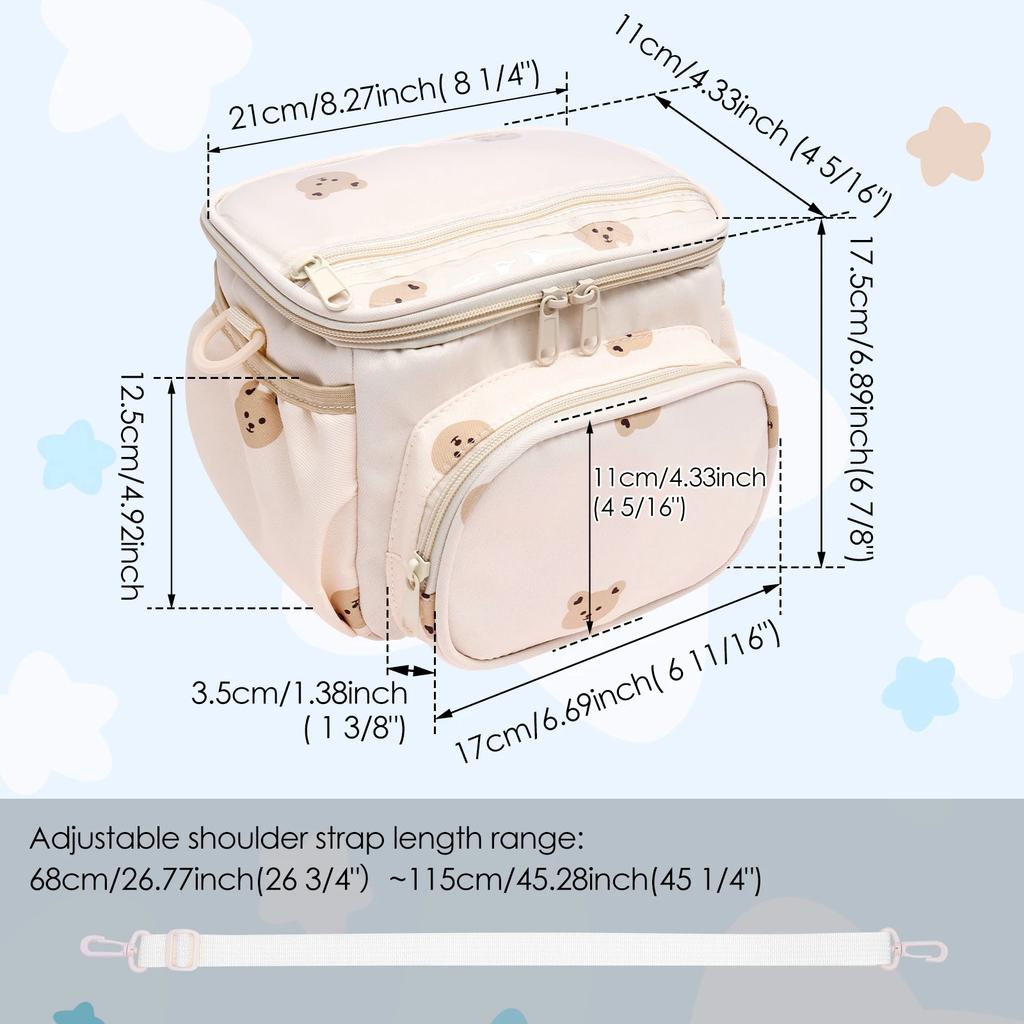 Kid Bicycle Bag Front Frame Handlebar Storage Basket Multi-Pocket Cycling Carrier Bag Hanging For Child Girl Boy Scooter