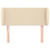 VidaXL Tête de lit avec oreilles Crème 93x23x78-88 cm Tissu3116851