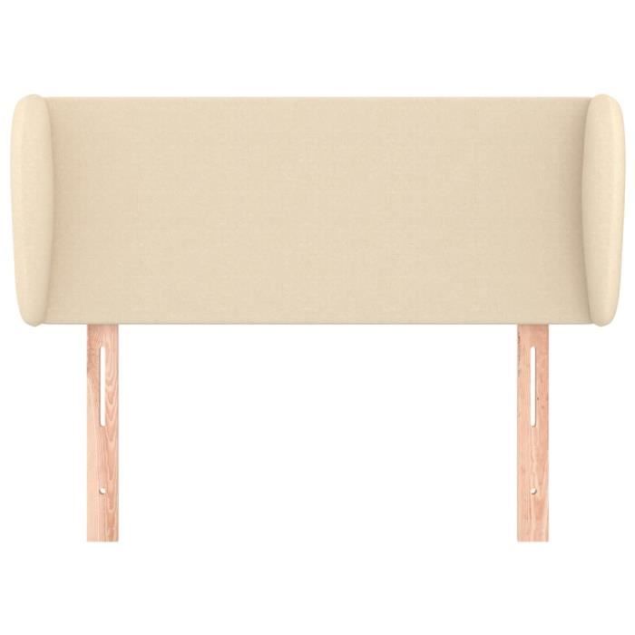 VidaXL Tête de lit avec oreilles Crème 93x23x78-88 cm Tissu3116851