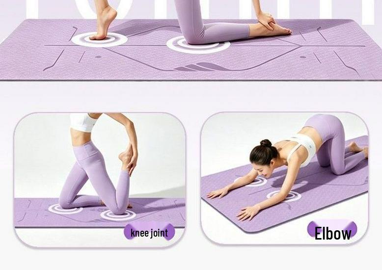 2026 Women's TPE Non-Slip Thickened Yoga Mat - Shock Absorbing & Sound Insulating