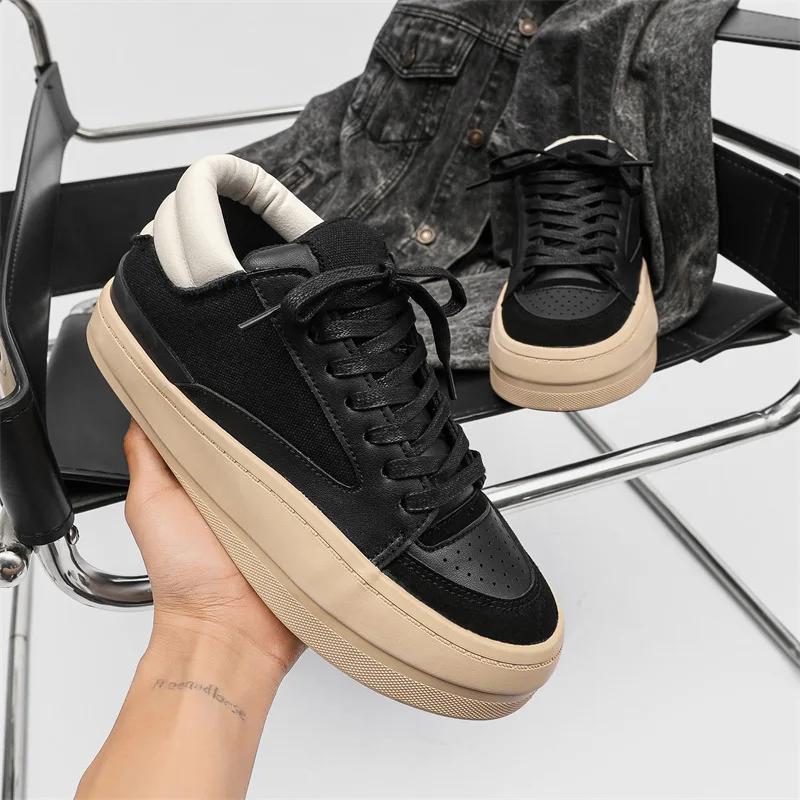 Shoes for Men Trendy Men's Casual Shoes Platform Wear-resistant Men Vulcanized Shoes Soft Breathable Male Sneakers Tenis Hombres