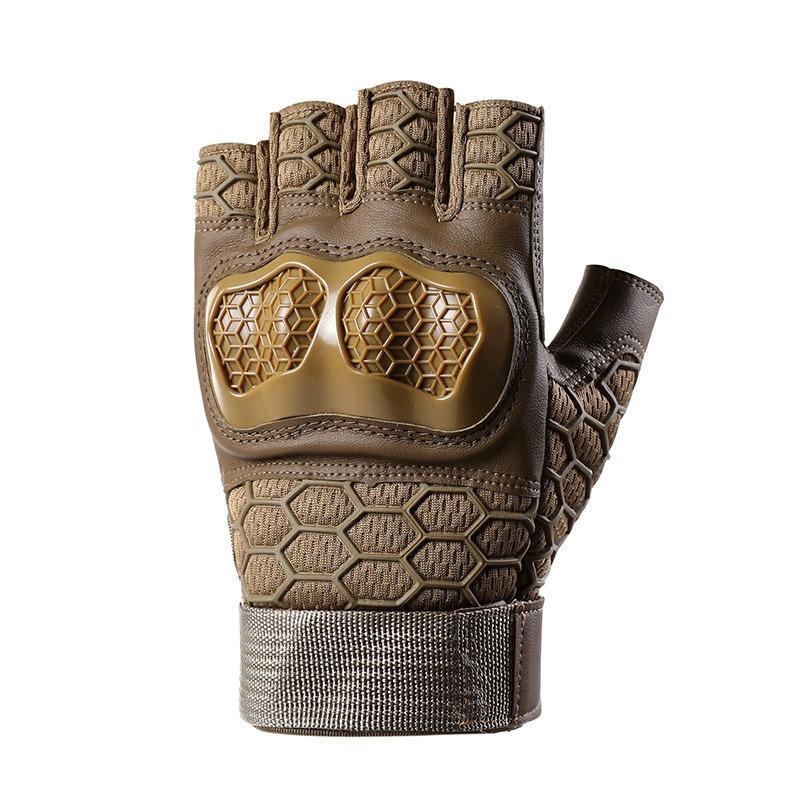 Tactical gloves locomotive off-road motorcycle riding hard shell anti-drop non-slip riding outdoor riding half-finger gloves
