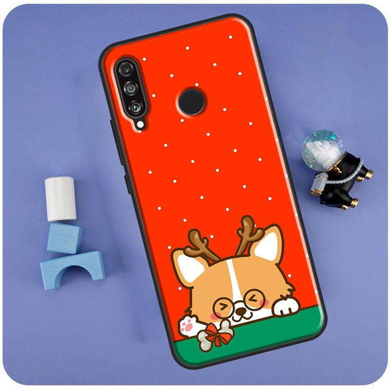 Cute Cartoon Corgi For Huawei Nova Y70 Y91 Y90 Y60 Y61 Y72 Y73 3i 7i 8i 11i 12i 9 10 SE P20 P30 P40 Lite Case
