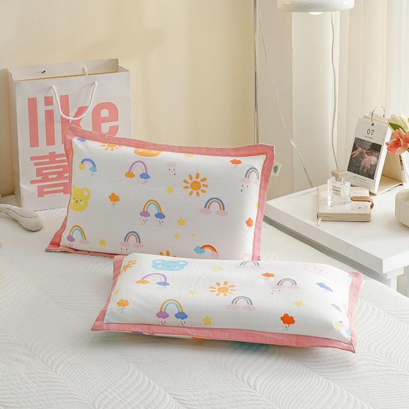 Soft Cotton Muslin Pillowcase Kids Toddlers Baby 30x50cm 35x55cm 40x60cm A-Grade Hypoallergenic Single Pillow Cover