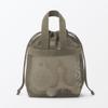 MUJI 3D Mesh Drawstring Bag Small Khaki