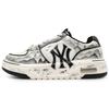 MLB Chunky Liner PU Abrasion Resistant Height Increasing Low top Skateboard Shoes Unisex Black White Gray 3ASXCA12N-50WHS(Team16-)