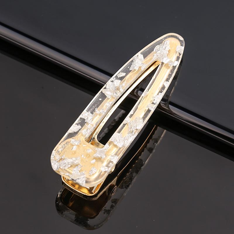 Fashion Korea Hair Clips for Girls Leopard Marble Textured Geometric Hollow Acrylic Hair Clip Hairclip Hair Clips Women Headwear