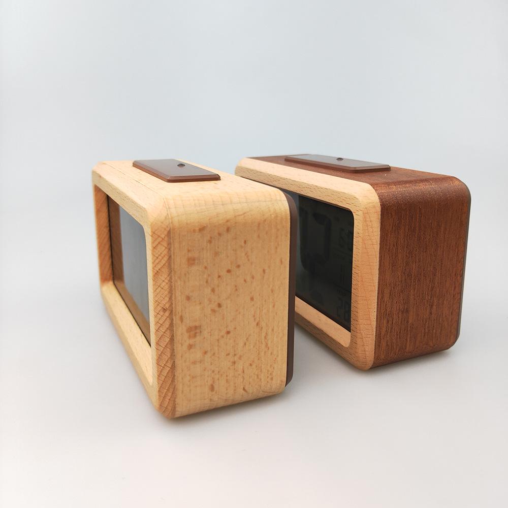 Popular Solid Wood Smart Alarm Clock - Fashionable Electronic Gift 1902
