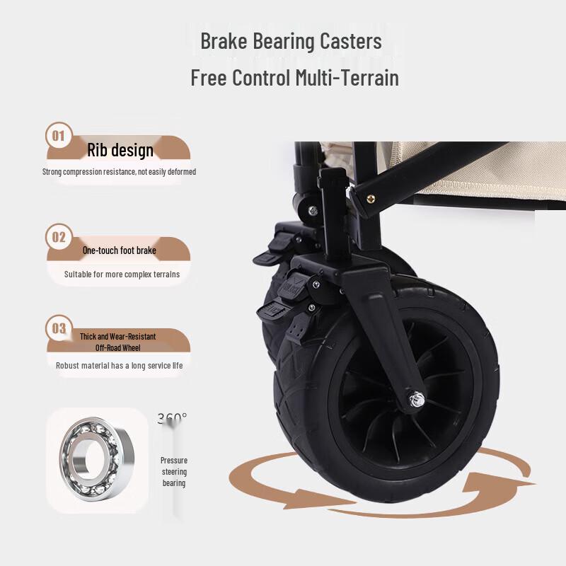 BinFu Foldable Portable Off-Road Outdoor Camping & Utility Cart