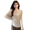 2025 Autumn White Knit Bubble Sweater - Loose, Lazy Chic Design for Women