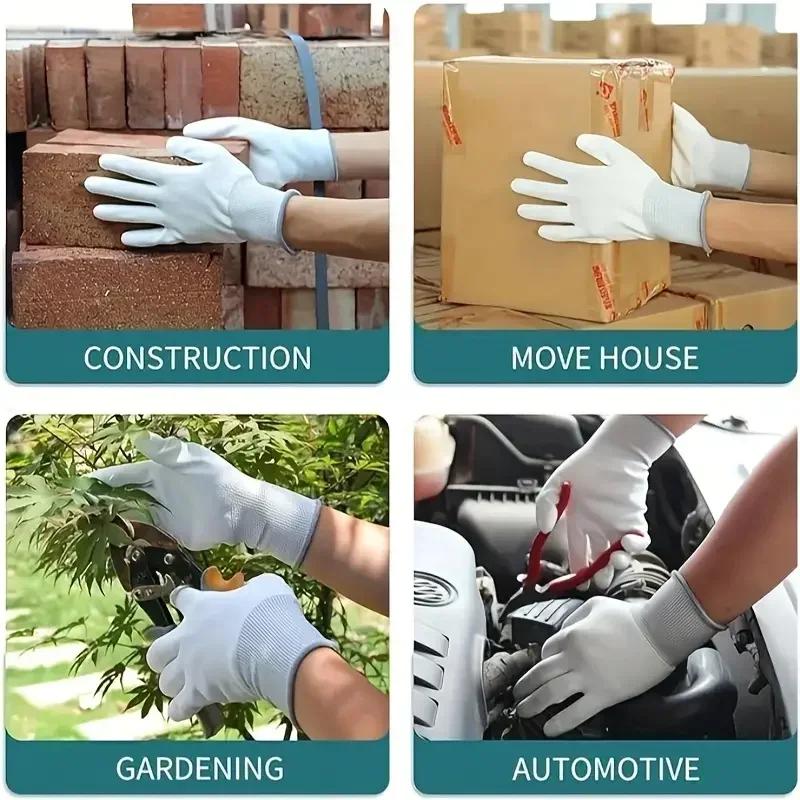 1/10pairs Antistatic Gloves Anti Static ESD Electronic Working Glove Pu Coated Palm Coated Finger Antiskid for Finger Protection