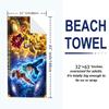 Son-Goku Print Beach Towel, Large Soft Quick Dry Towel for Beach Camping Swimming