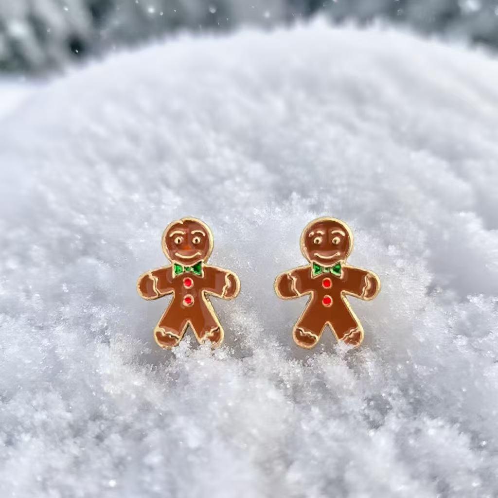 Exquisite Cross-Border Christmas Snowman Drop Earrings