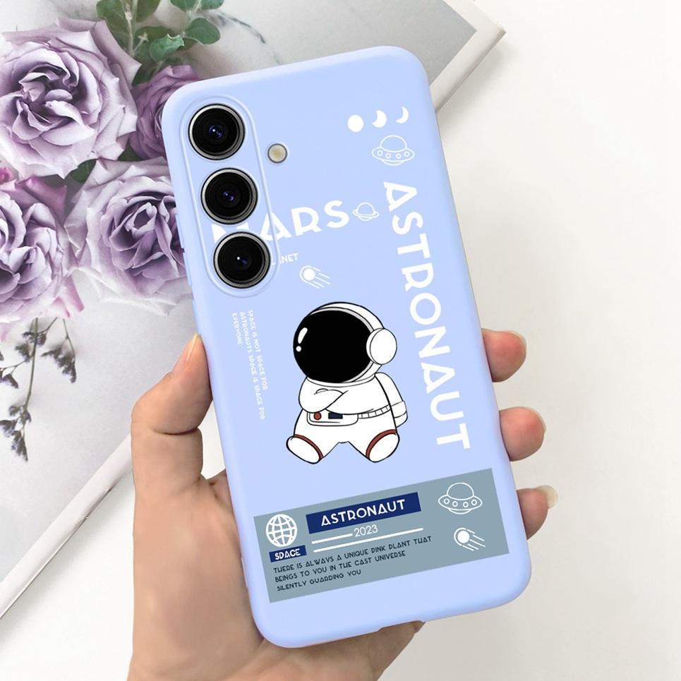For Samsung S24 Ultra S24 Plus Case For Samsung Galaxy S24 A24+ Phone Cover Cute Cat Moon Night Cow Soft Silicone Case Coque Bag
