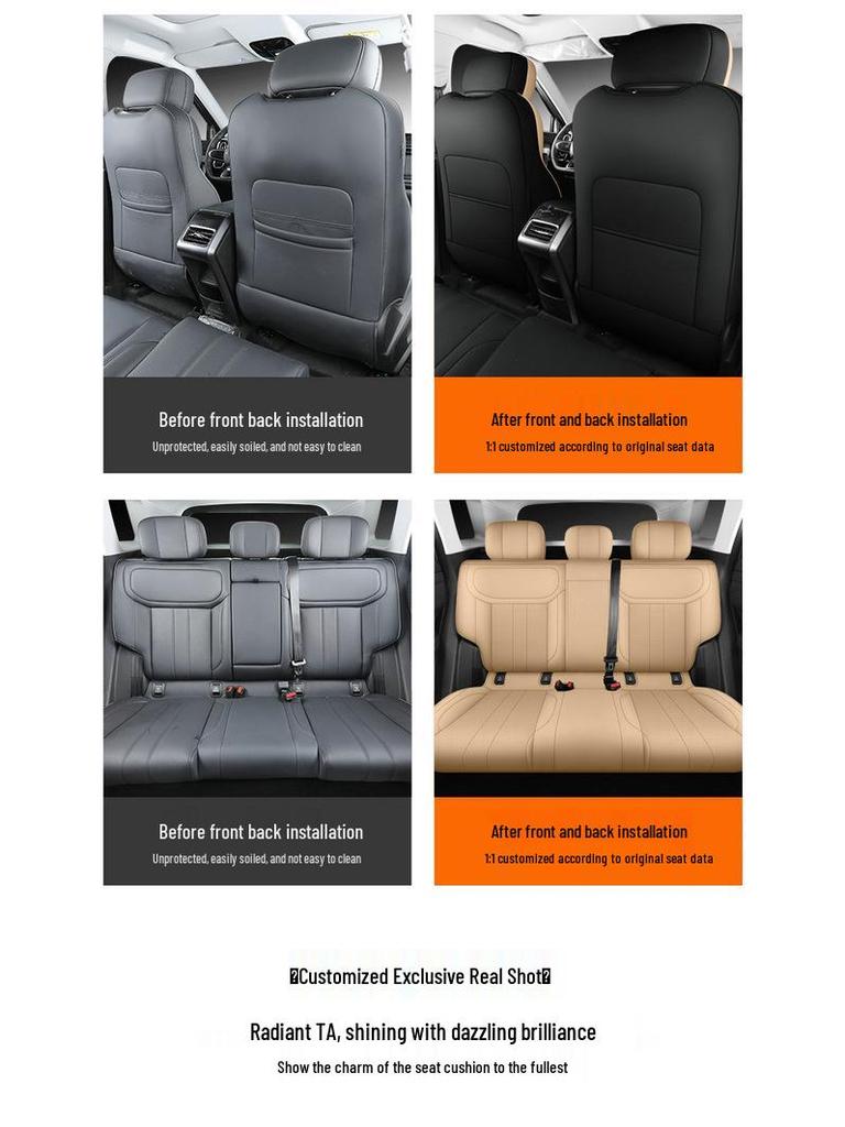 Universal Full Leather Car Seat Cushion for Explore 06 - New Model, Fits Five-Seat, All-Season Use.