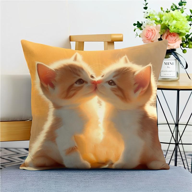 

Милый кот мультфильм наволочка для украшения общежития офис гостиная дома наволочка 45x45cm