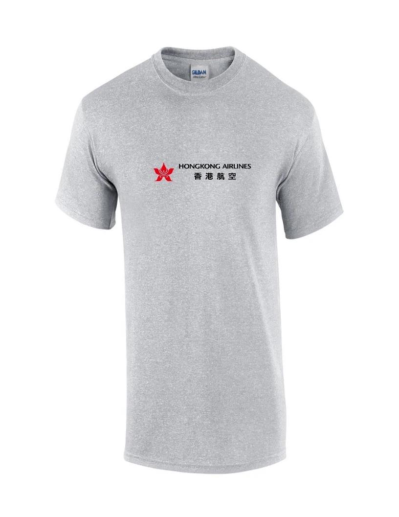 Hongkong Airlines Red Black Logo Chinese Aviation Geek Sport Gray T-Shirt 4XL