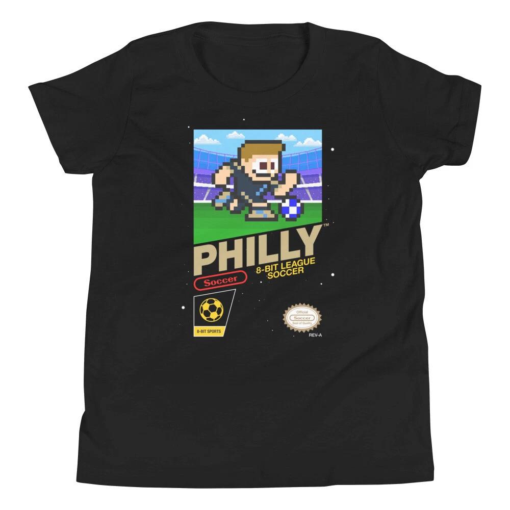 

Philadelphia Union 8-bit Retro League Soccer Kit Jersey Youth Kid Boys T-Shirt L