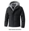 Men's Plus Size Hooded Cotton Fleece Jacket - Warm, Cold-Resistant, Padded for Autumn/Winter 2025.