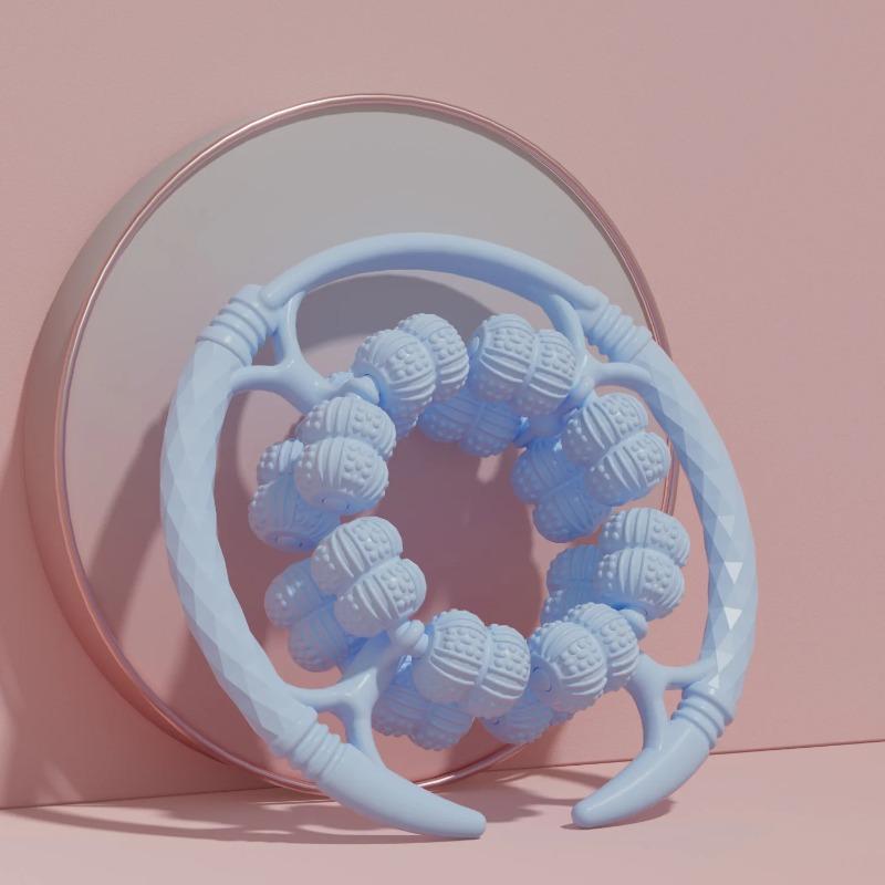 32-Roller Leg Massage Device – Ergonomic Thigh Compression Tool for Muscle Relaxation & Circulation Enhancement