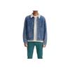 Levis Fw22 Lapel Shearling Collar Single-Breasted Denim Jacket Unisex Jacket Denim-Blue A4882-0000