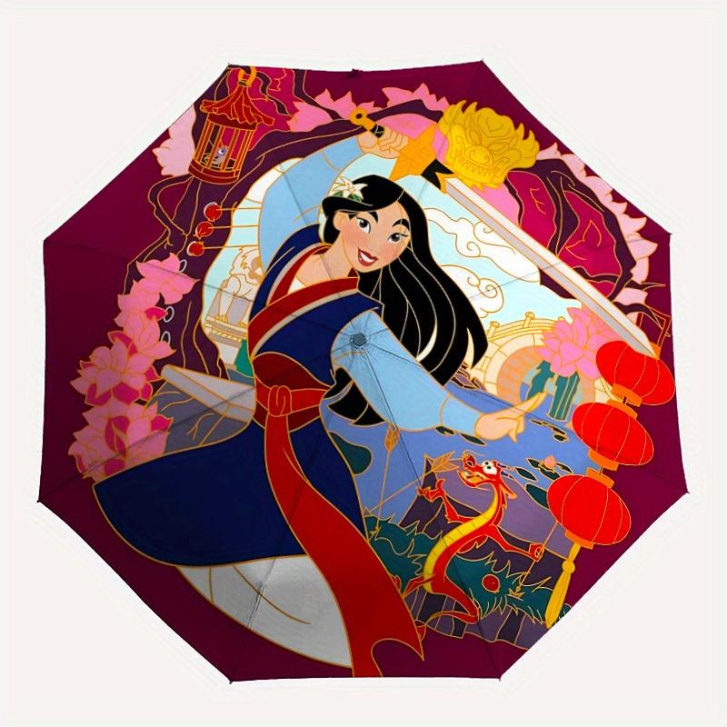 

1pc Mulan Automatic Umbrella , Duty 8-Rib Windproof Frame, Lightweight Portable Umbrella for Women/Men, Ideal for Travel, yy250801026