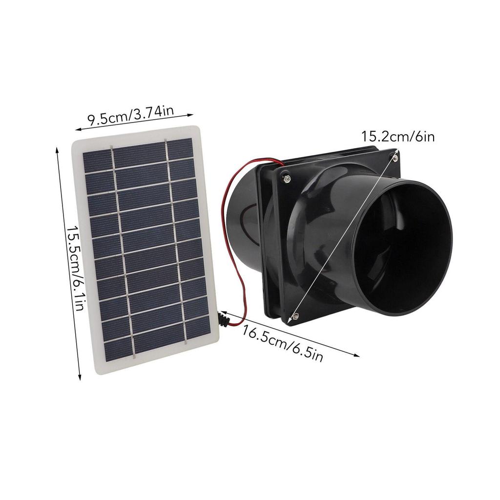 12V 10W Waterproof Dual Flange Solar Exhaust Fan for Camping & Greenhouses