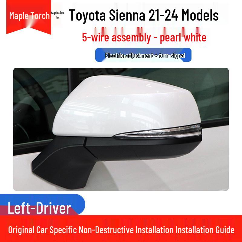 Compatible with Toyota Sienna 2021-2024 Rearview Mirror Assembly - Left & Right Exterior Reflective Mirrors.