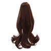 13 BJD Doll Wig Heat Resistant High Temperature Silk Dark Brown Long Curly Wig for 8‑9in 21‑24cm