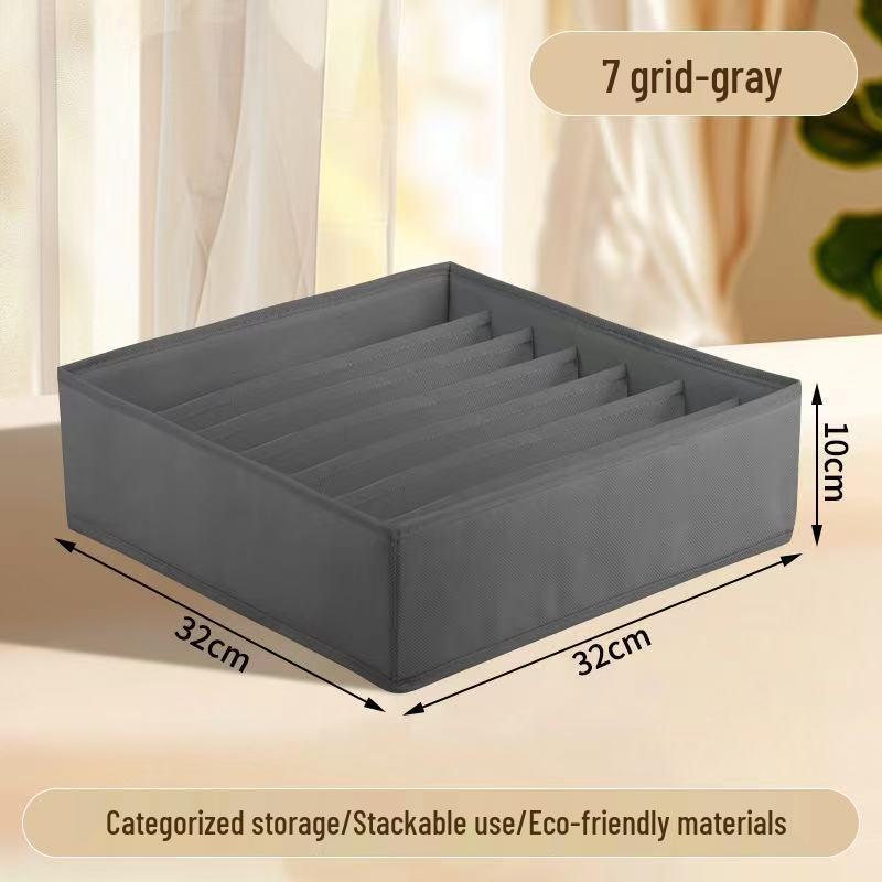 Underwear and Socks Organizer: Home Fabric 4-Piece Lidless Storage Set for Scarves, Socks, and Bras.