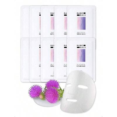 Maschera Riparatrice al Cardo Mariano Banobagi 30gX10 Fogli | Idratante Viso Maschera Viso Coreana Cura della Pelle in Foglio | Maschere Viso Idratanti Skincare Rame Tripeptide