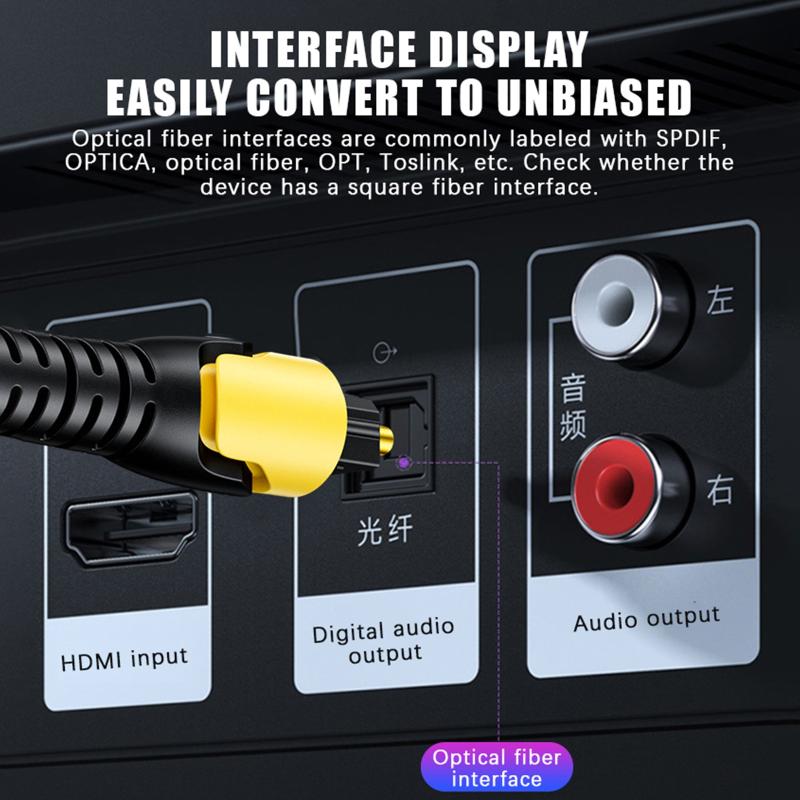 3.5Mm To Spdif Converter Analog To Digital Sound Adapter For Enhances Sound Optical Output 3.5Mm To Optical Cable For Tv