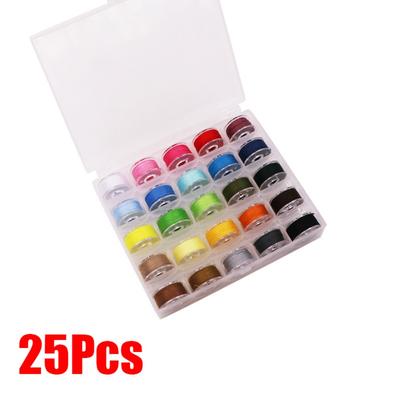 25/36Pcs Multicolor Sewing Machine Bobbin Box Replacement with Sewing Thread Sewing Machine Spools DIY Sewing Machine Tool