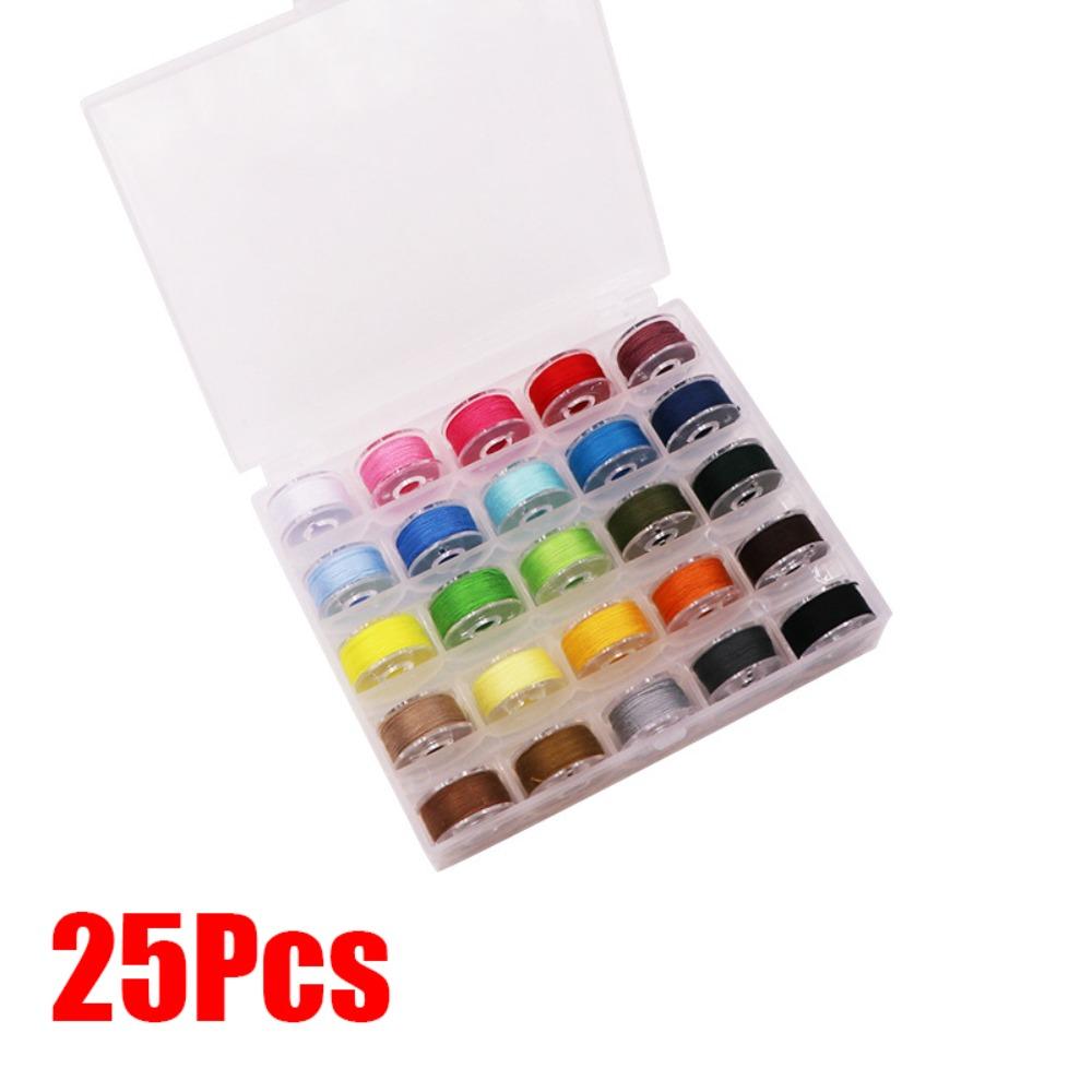25/36 Stück Mehrfarbige Nähmaschinen-Spulenbox mit Nähgarn DIY Nähmaschinen-Spulen Ersatz Nähmaschinenzubehör
