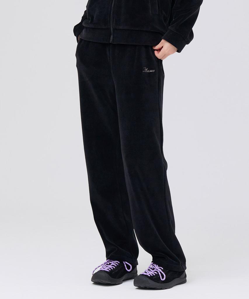 CHASECULT Women'S Velour Straight Pants - Black