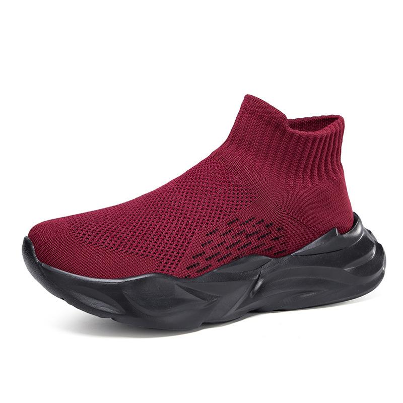 

2025 осень новые носки средней длины, обувь на одной педали, большой размер, эластичные носки, обувь, высокие кеды, повседневная спортивная обувь для пары 45