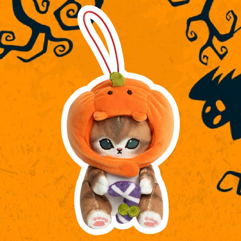 Adorable Mofusand Cat Pumpkin Plush Toy Pendant Cute Doll For Halloween Decor