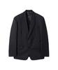 Customellow Black Relaxed Fit Wool Blended Setup Jacket_Cwjas25221Bkx