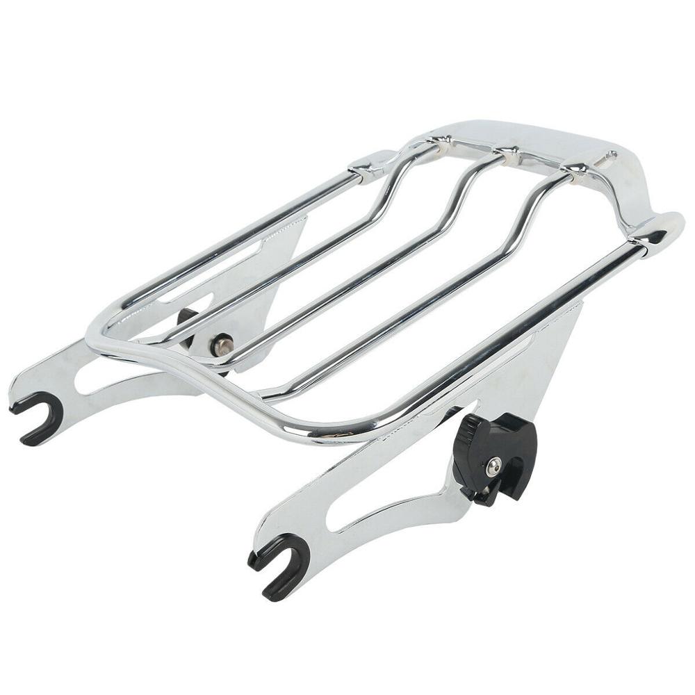 Motorcycle Two-Up Detachables Luggage Rack For Harley Touring Road King Street Glide Electra Glide 2009-2024