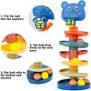 1PC Children's Puzzle Rainbow Tower Collar Little Yellow Duck Stacking Fun Baby Toy