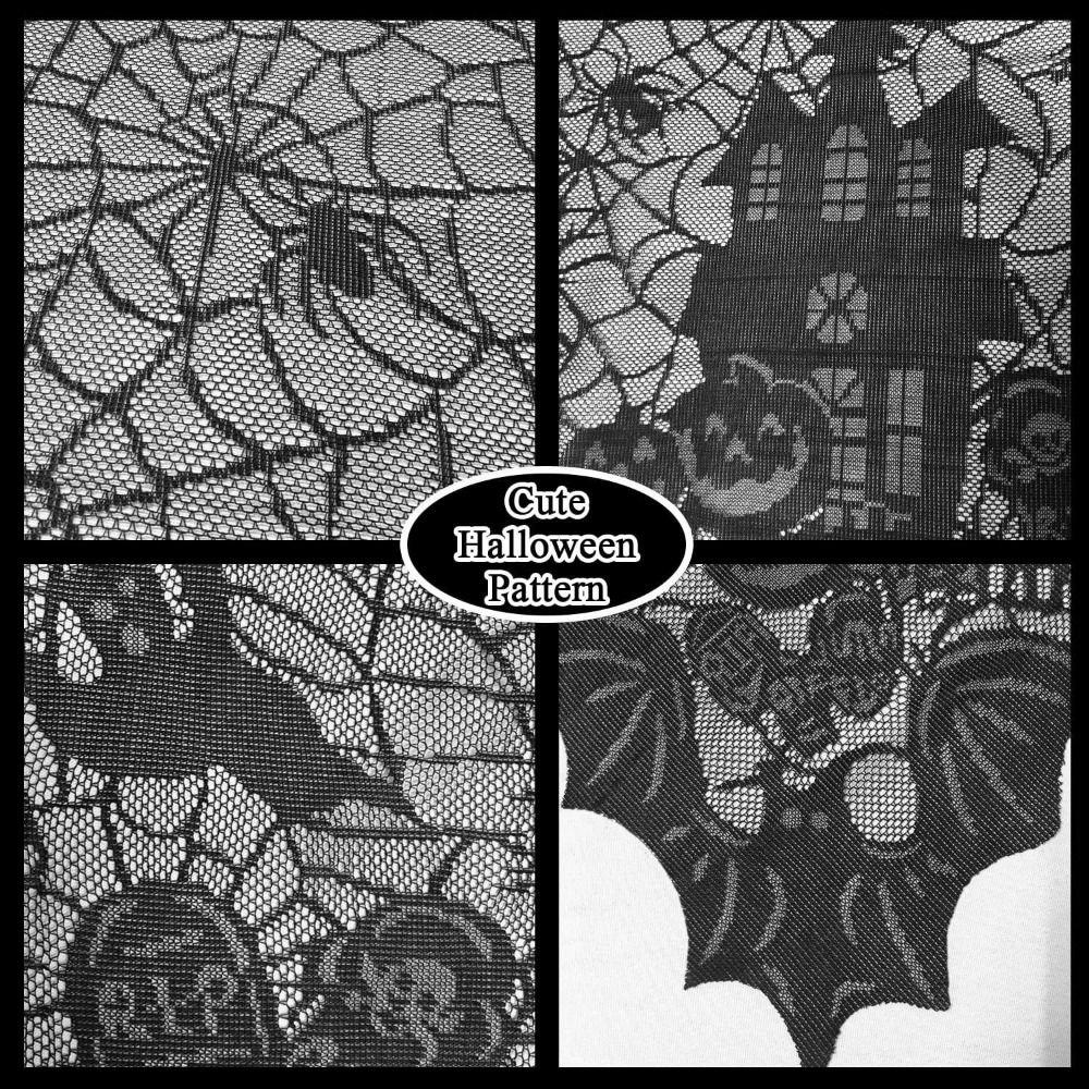 Environmentally Friendly Black Spider Web Tablecloth Disposable Tablecloth  Dessert Tables