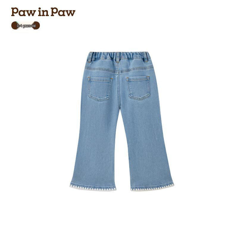 PawinPaw Cartoon Bear Baby Girl Casual Denim Jeans 100