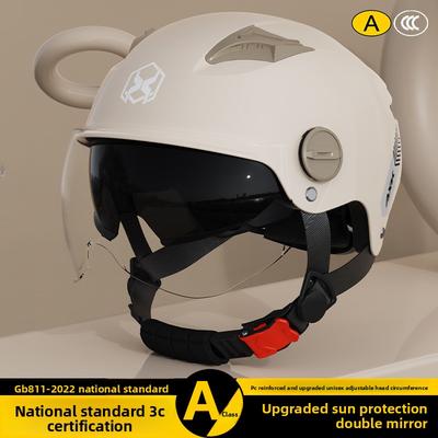 Electric Motorcycle Helmet Men's Summer Sun Protection Battery Car Women's Four-season Helmet