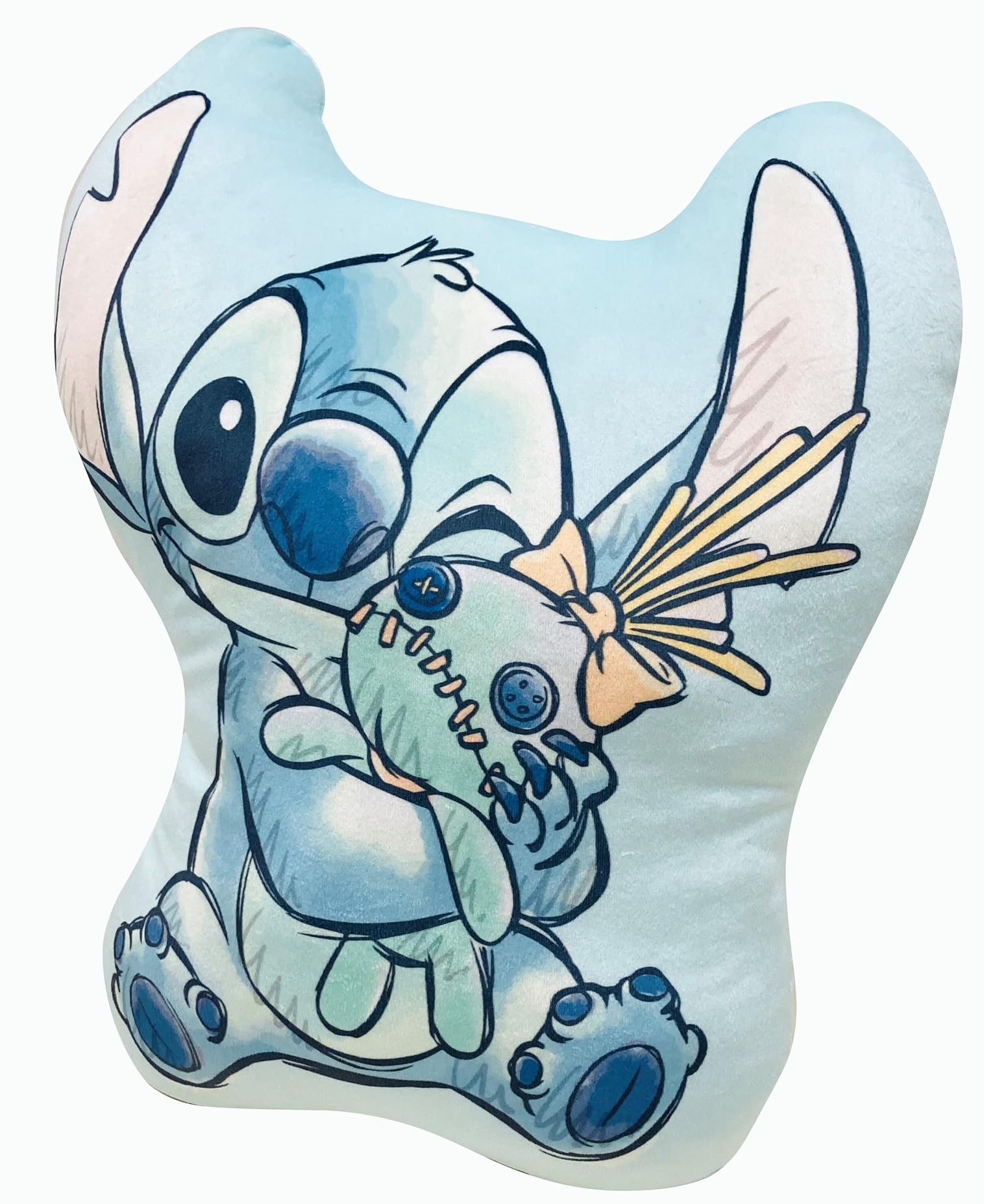 MORIPiLO Disney Stitch Body Pillow Soft and Soft to the Soft Plush Nap Disney Morishita Pillows (Soft Die-Cut Cushion) Touch, Toy, Pillow, Blue,