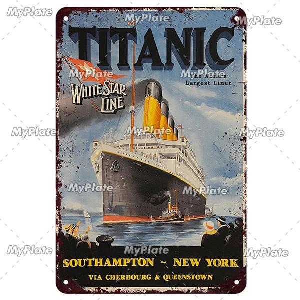 [MaPalte] Vintage Klassischer Film Titanic Metallschild Blechschild Café Dekoration Plakette Heim Wanddeko Barschild Heimdeko Poster