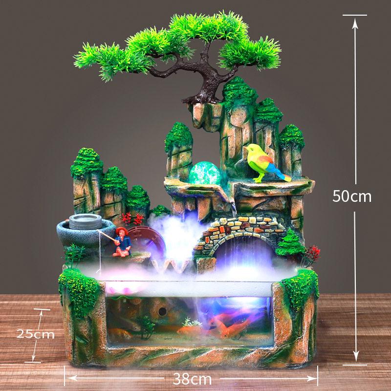 Rockery Circulating Water Fish Tank for Living Room - Small/Medium Aquariums & Desktop Goldfish Tank
