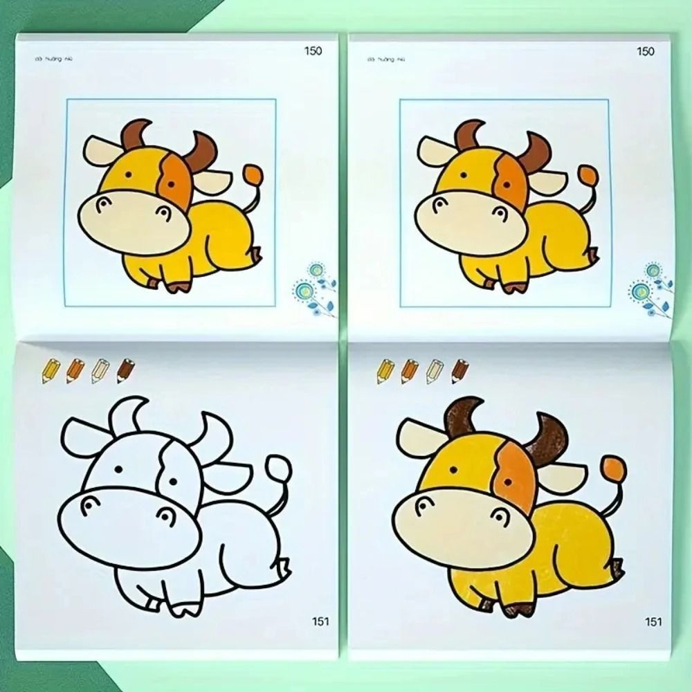 160stránková kreslená omalovánka Relaxační dárek Montessori kreslicí hračky Kniha s roztomilými čmáranicemi Děti